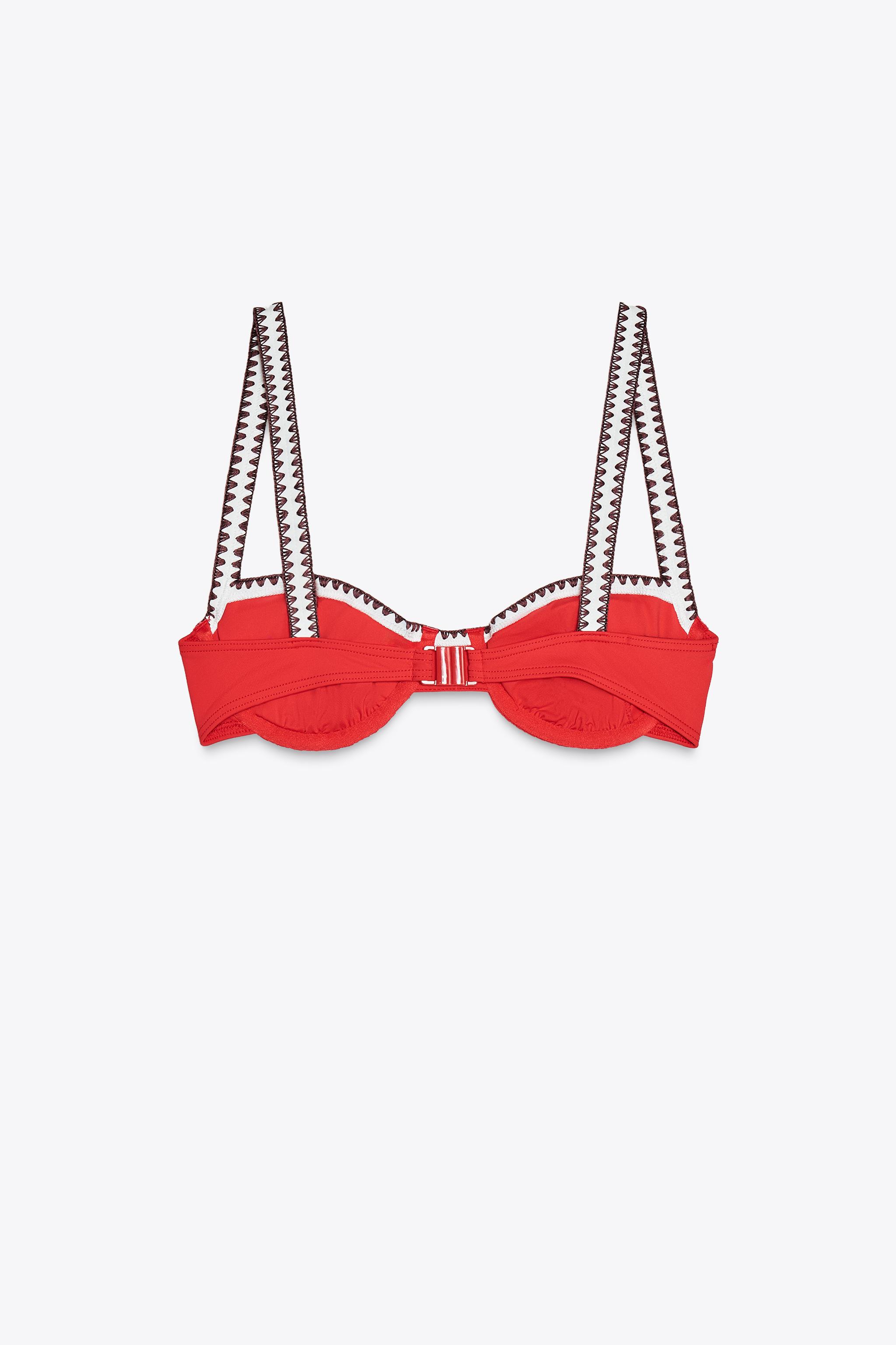 UNDERWIRE CONTRAST BIKINI TOP